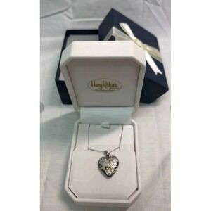 Harry Ritchie's Sterling Silver 925 Heart Locket Necklace "I Love You" Gift Box